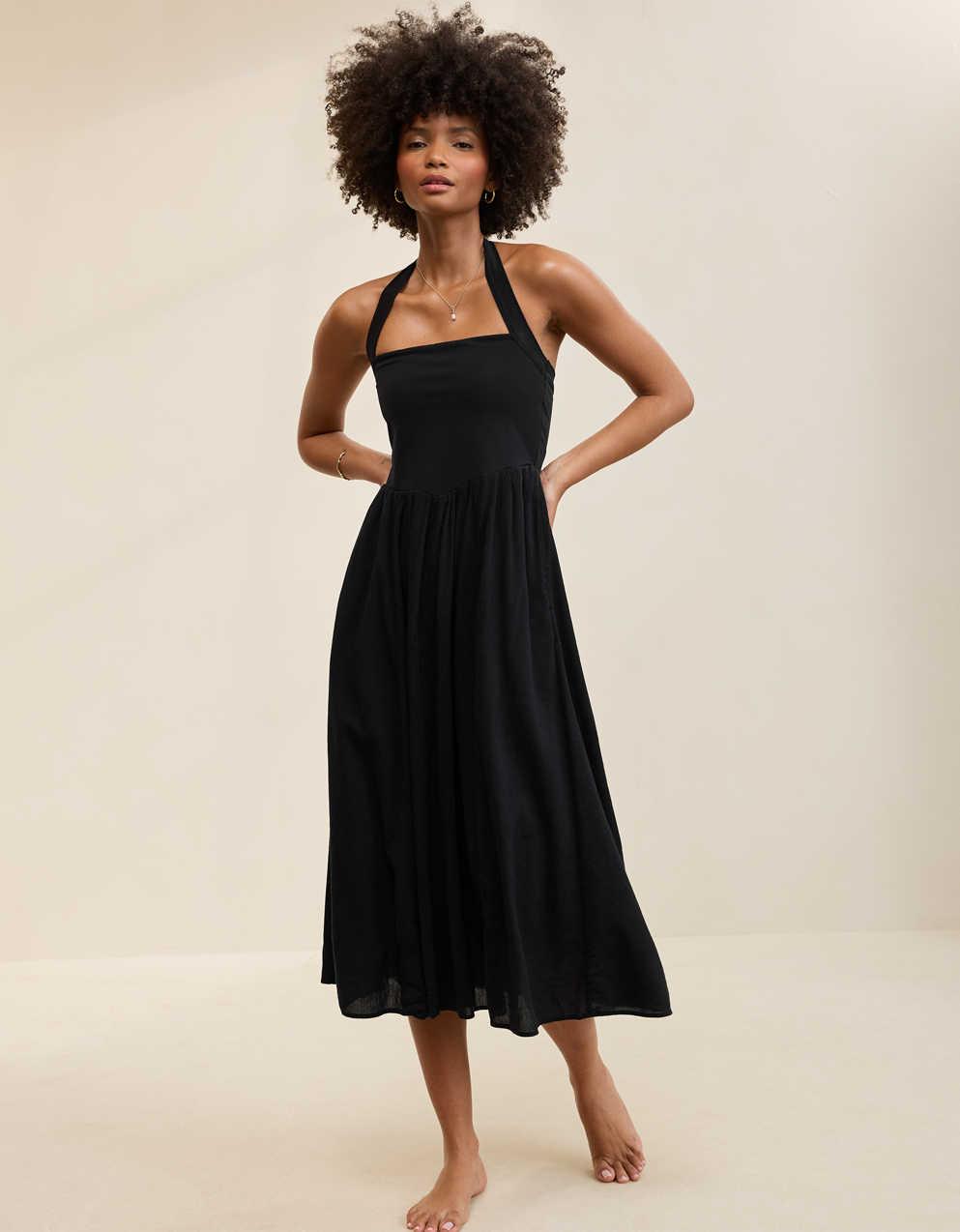 Aerie At The Barre Halter Dress – American Eagle