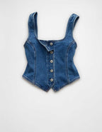 AE Square Neck Denim Vest