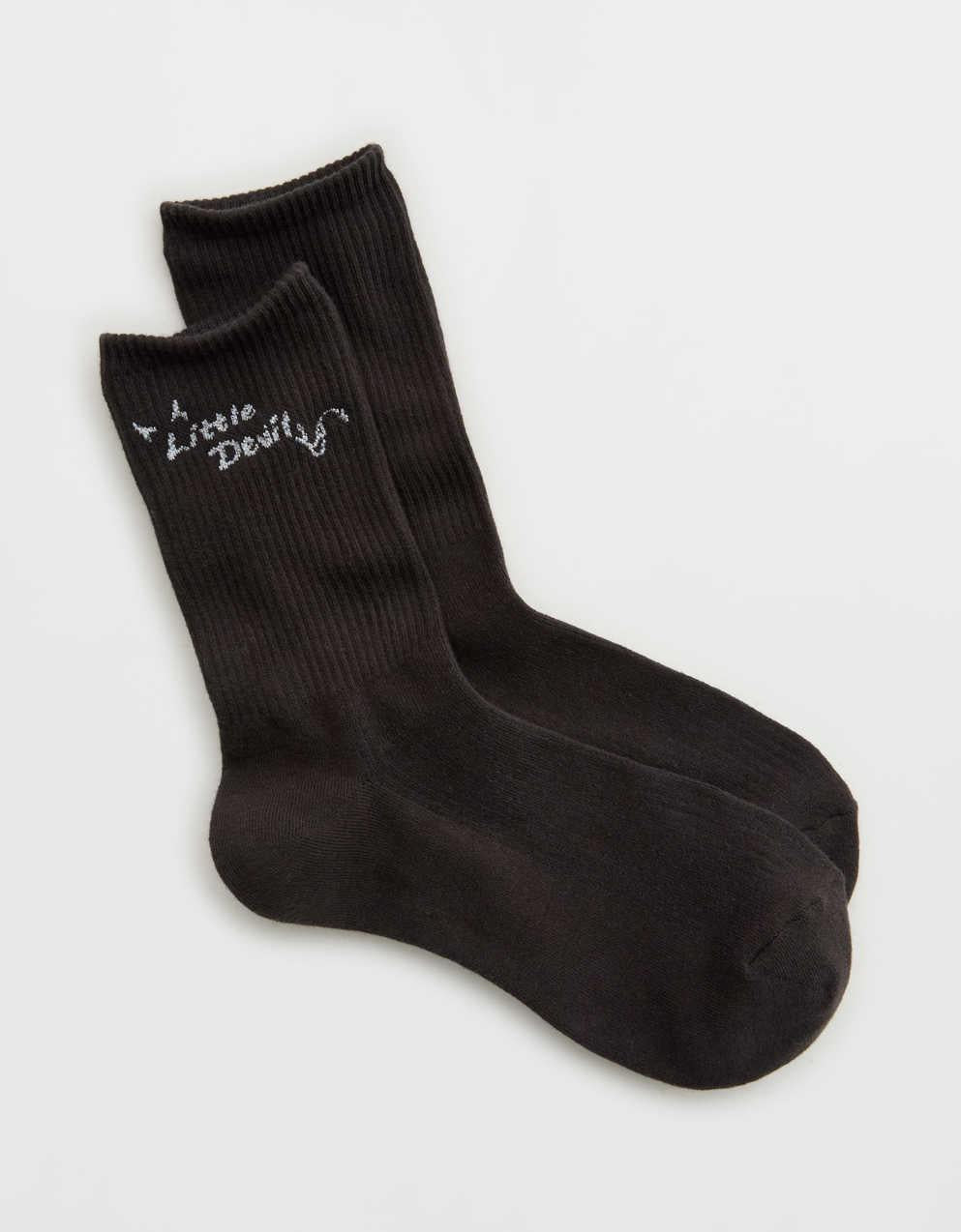 Aerie 羅紋棉質中筒襪