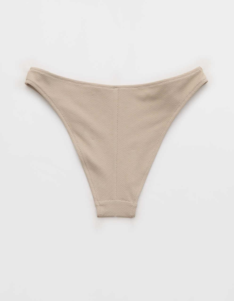 Aerie Pique Mid Rise Cheeky Bikini Bottom