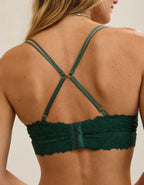 Show Off 玫瑰蕾絲加墊 V 領無鋼圈胸圍