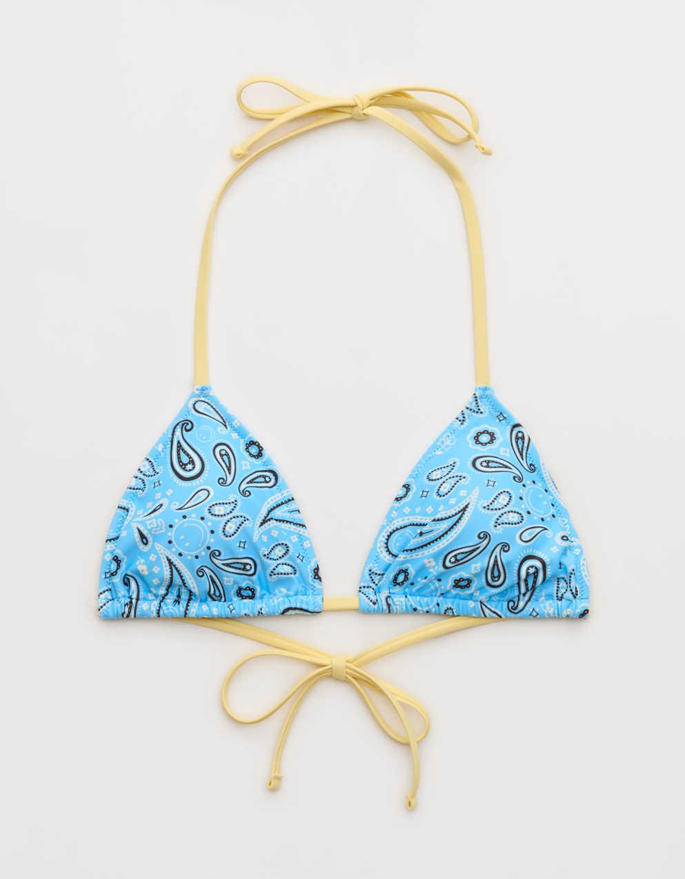Aerie | Smiley® 繫帶三角比堅尼泳衣