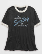 Aerie | Smiley® 超寬鬆男友 T 恤