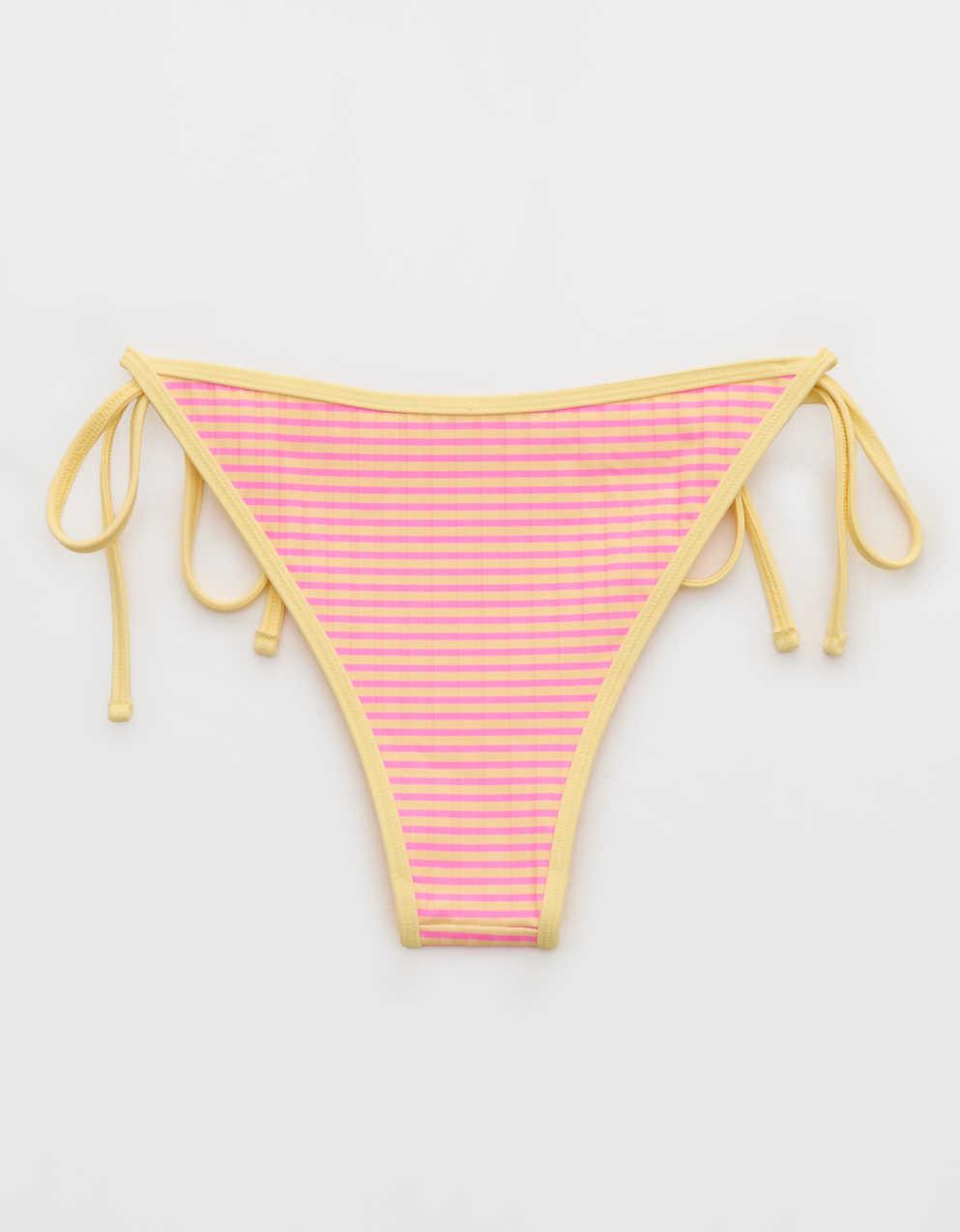 Aerie 羅紋繫帶露臀比堅尼泳褲