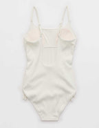 Aerie 羅紋長袖連身泳衣