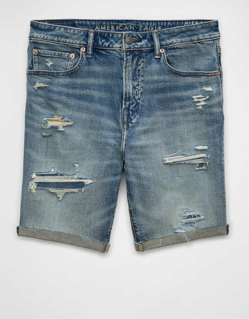 AE 9" AirFlex+ Patched Denim Short
