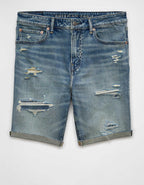 AE 9" AirFlex+ Patched Denim Short