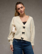 AE V-Neck Bow Cardigan