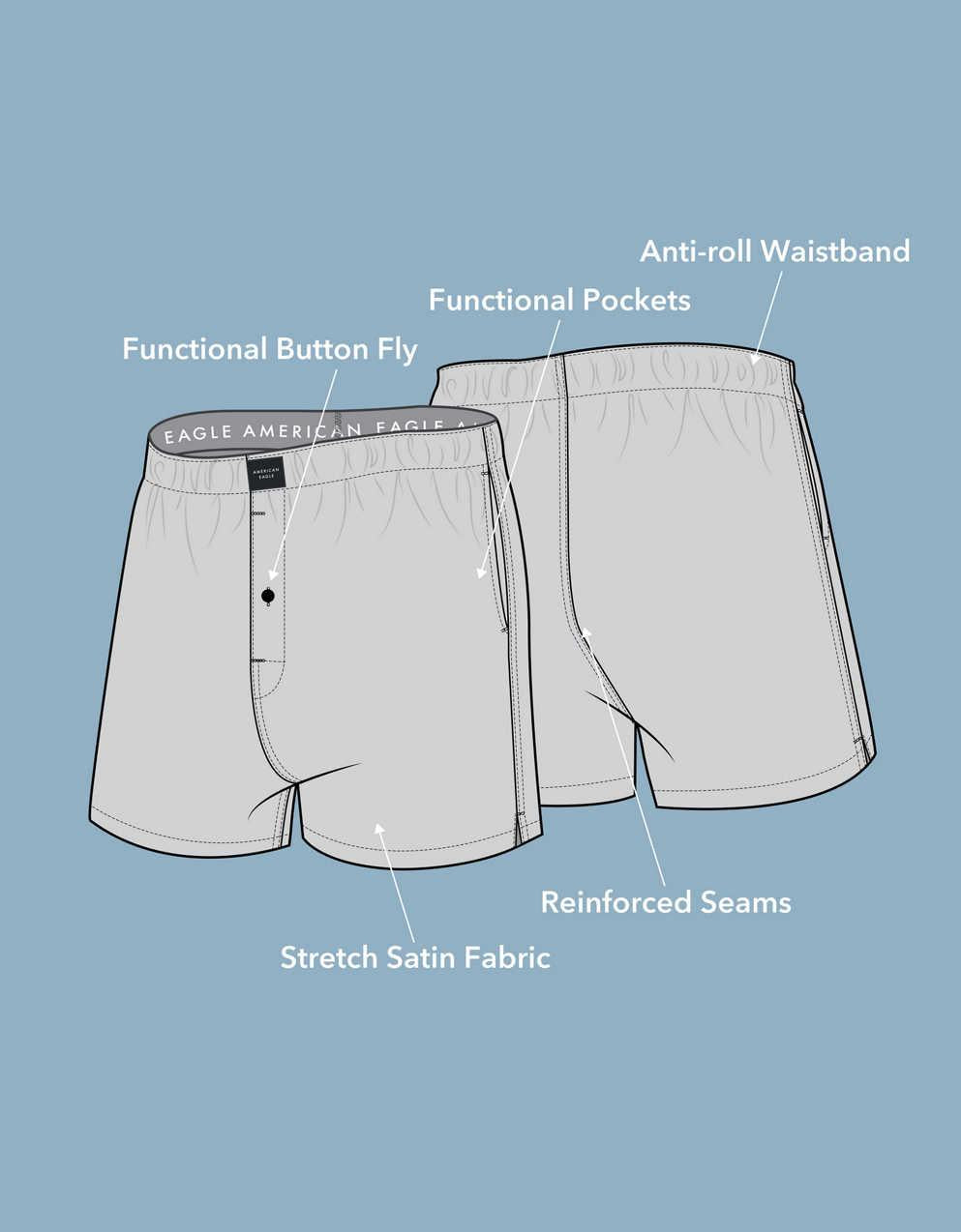 AEO Pride Men's Satin Pocket Boxer Short