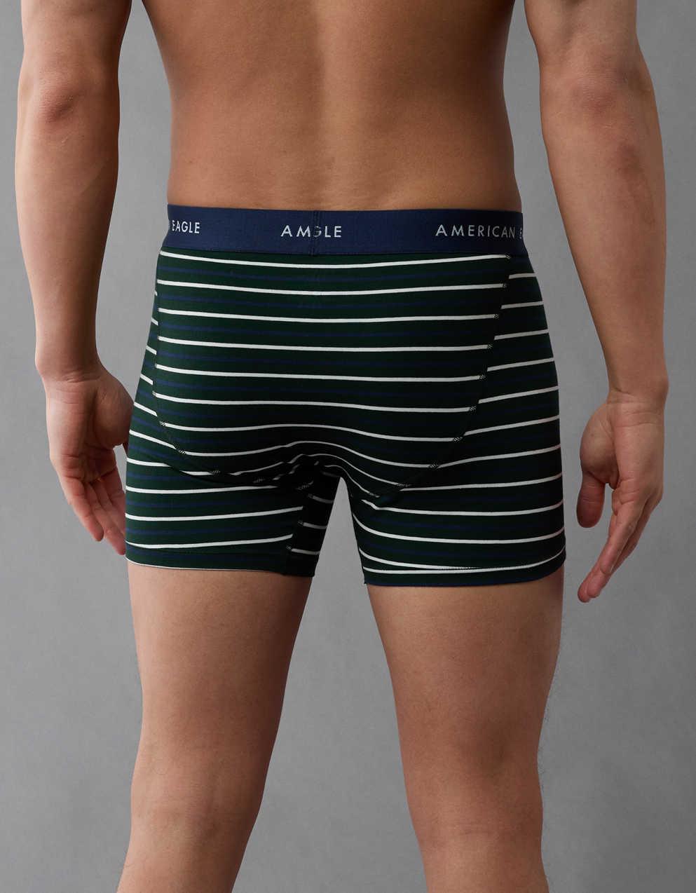 AEO 男士條紋 4.5 吋經典平角短褲