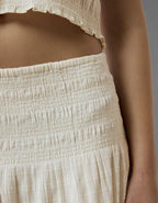 AE High-Waisted Smocked Maxi Skirt