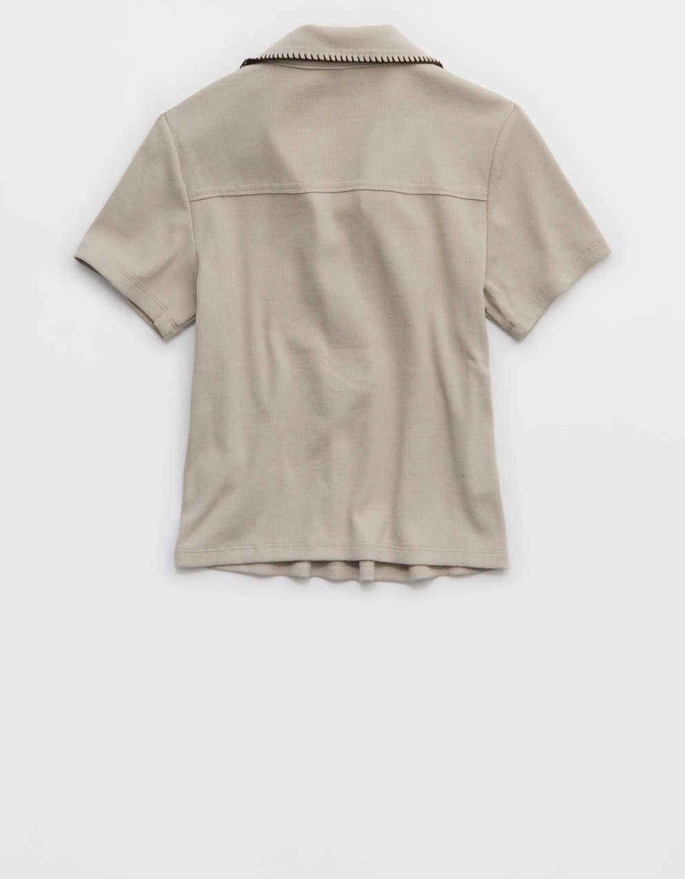 Aerie 短版Polo T 恤