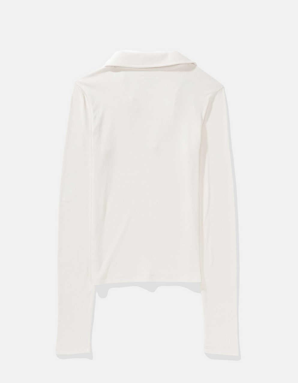 AE Long-Sleeve Plush Polo T-Shirt