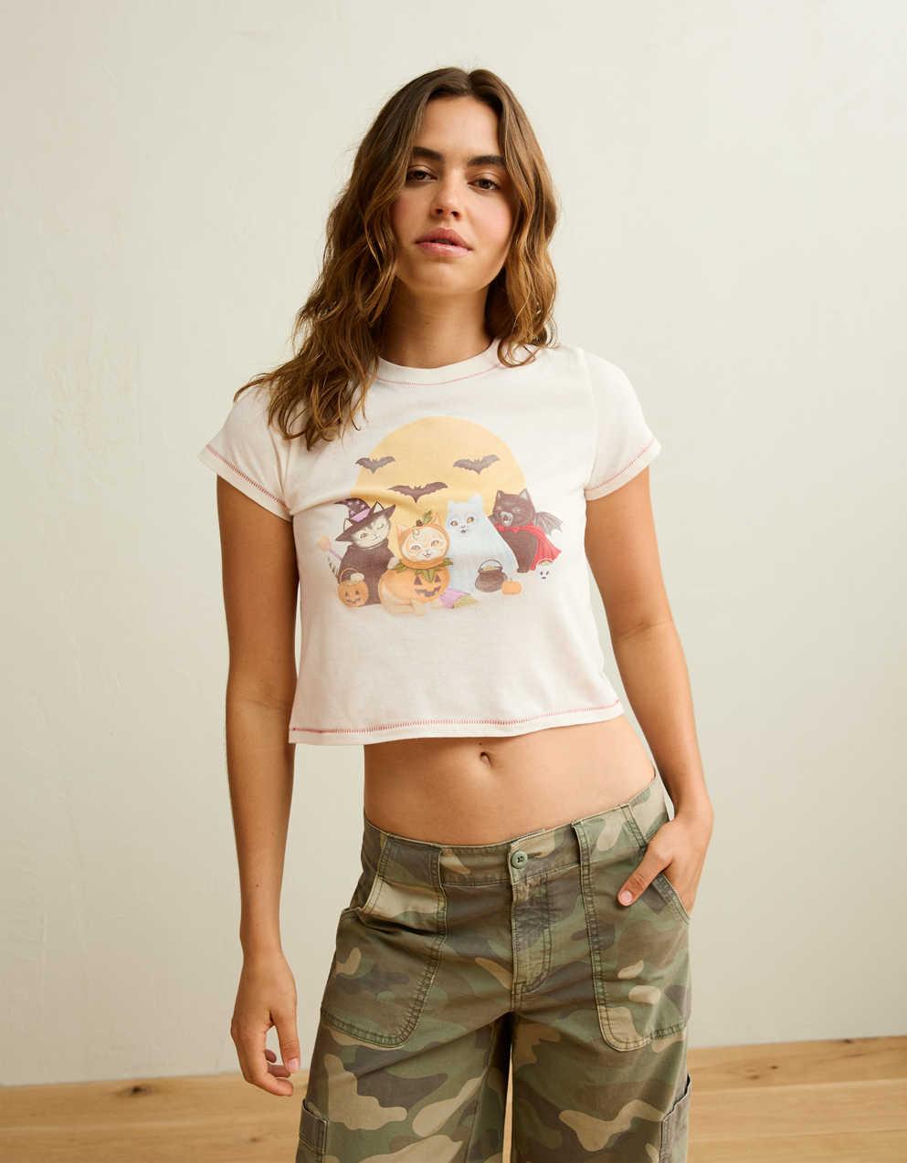 AE Halloween Graphic Shrunken T-Shirt