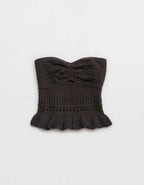 Aerie 荷葉邊針織 Tube Top