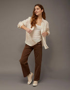 AE Bestie Long-Sleeve Button-Up Shirt