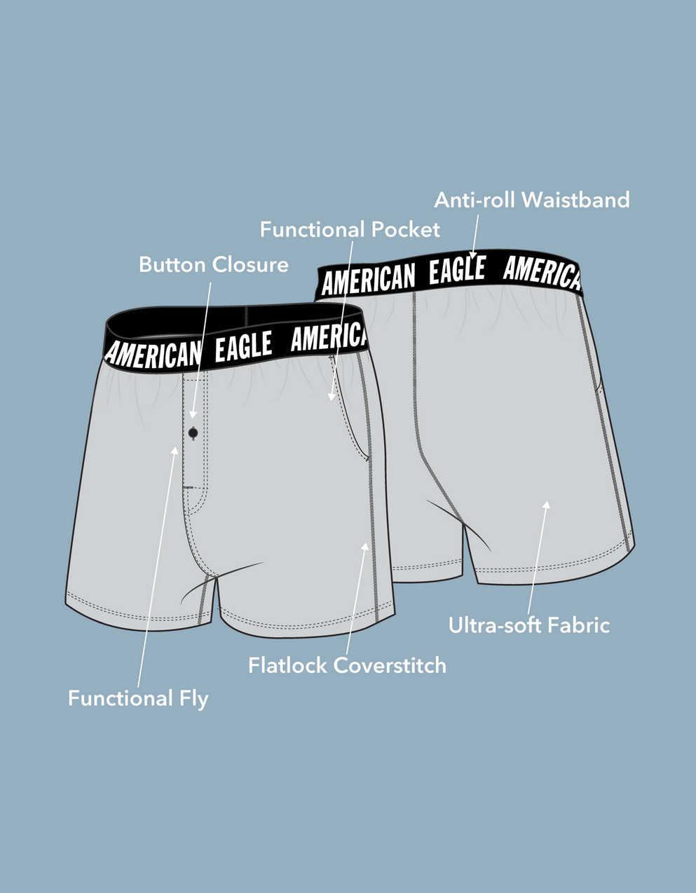 AEO Men's Flamingos Ultra Soft Pocket Boxer Short