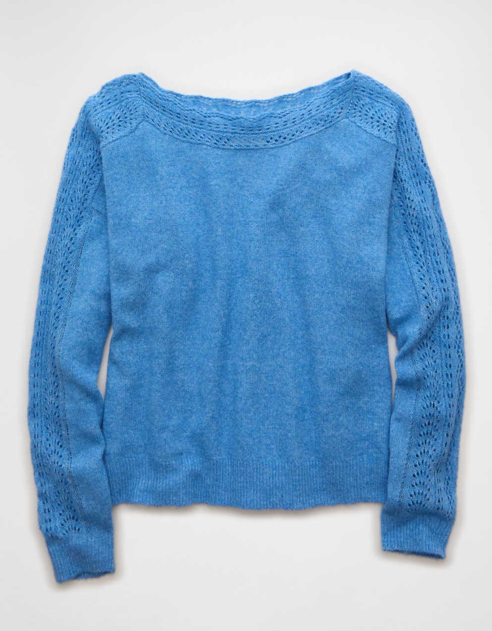 AE Whoa So Soft Lace Sweater