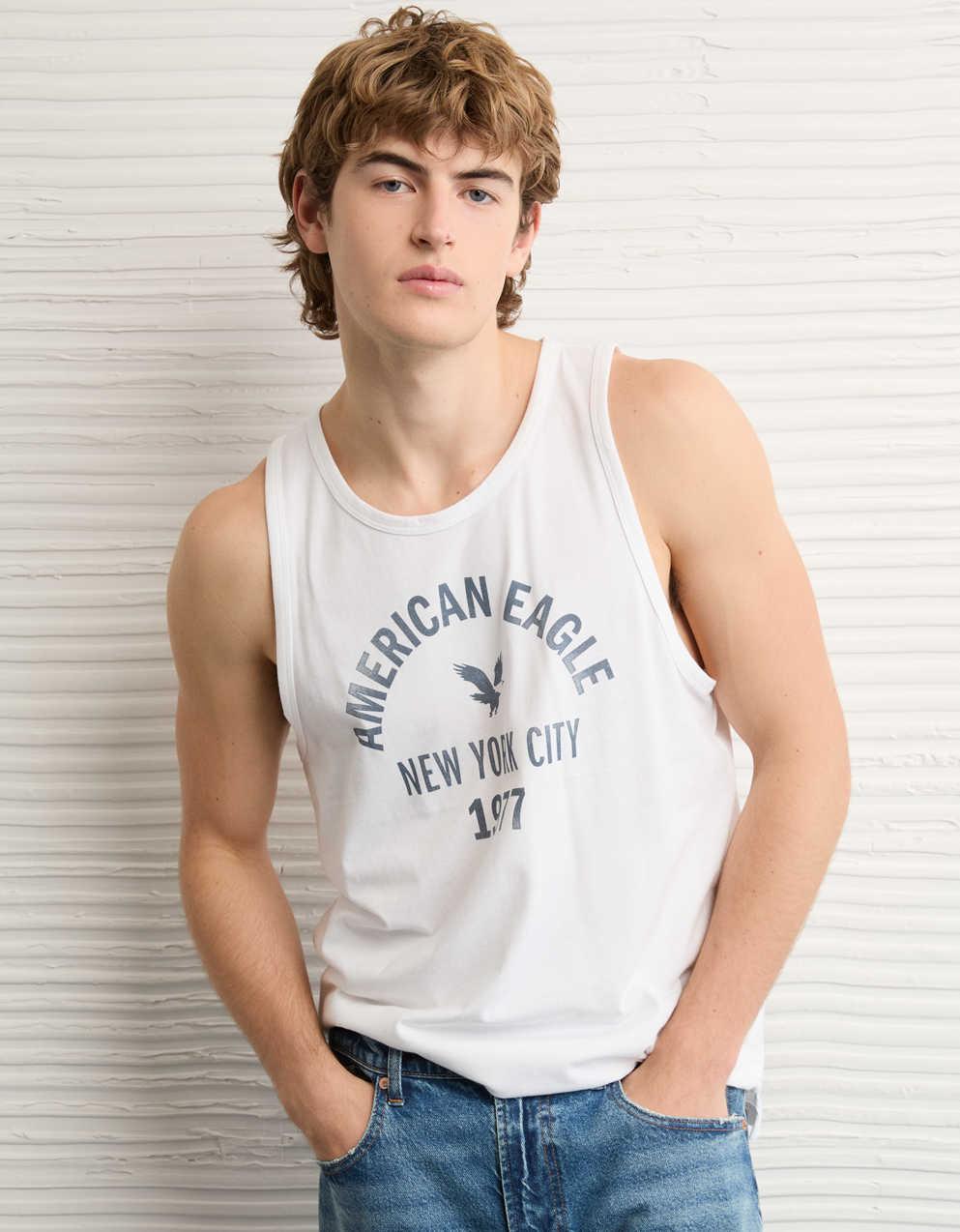 AE Standard Fit Lightweight Logo Graphic Tank Top