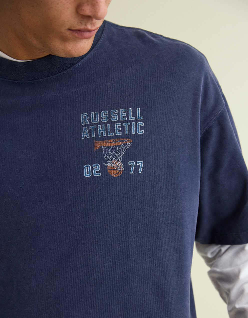 AE x Russell Athletic重量籃球圖案 T 恤