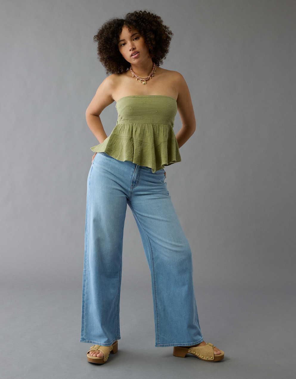 AE Curvy Super High-Waisted Baggy Wide-Leg Jean