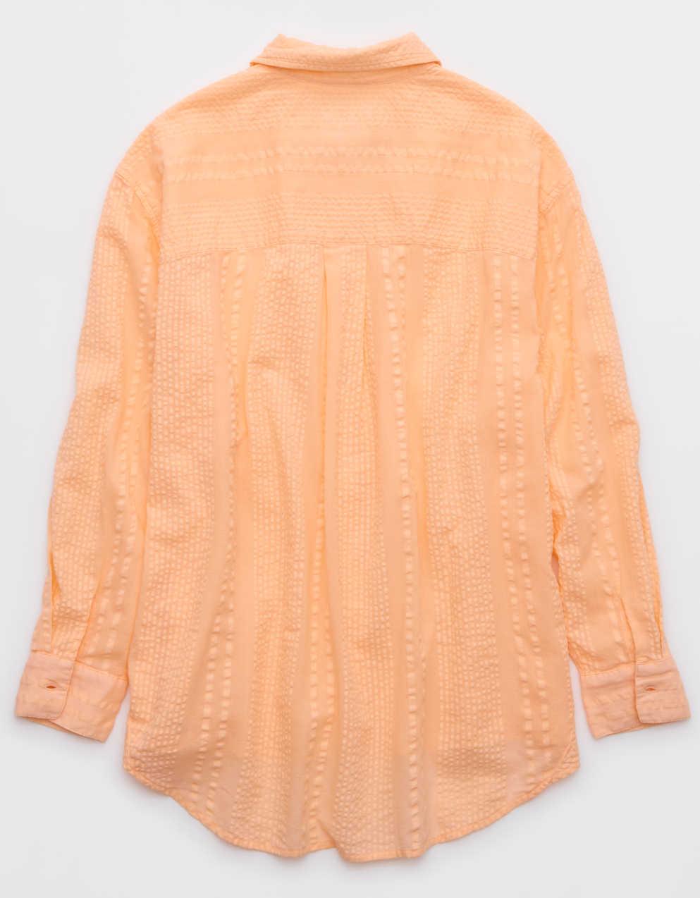 Aerie Seersucker Coverup Shirt