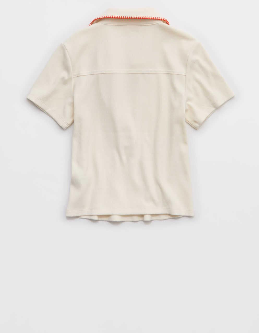 Aerie Cropped Polo T-Shirt