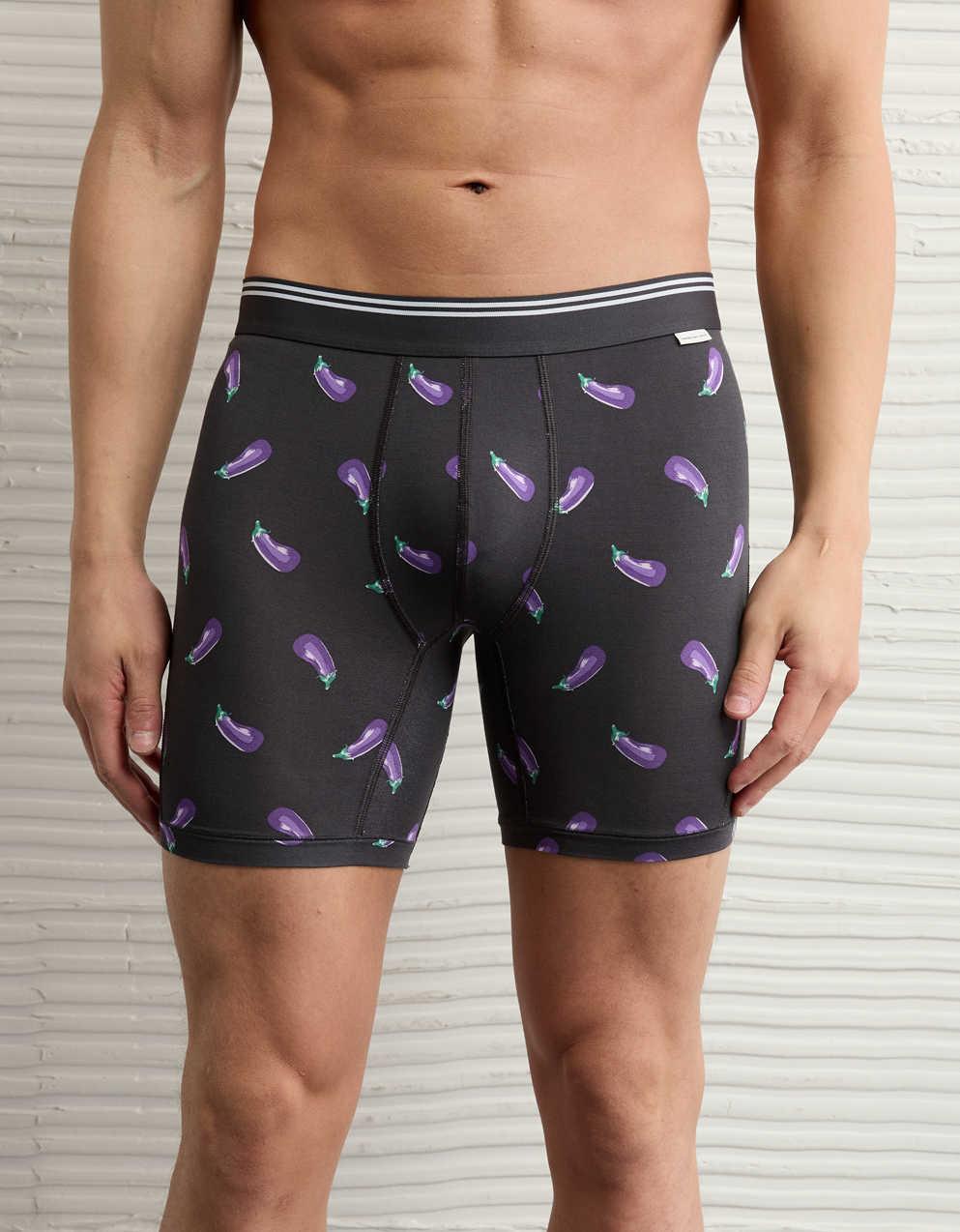 AEO 男士茄子圖案 6"超柔軟平腳內褲