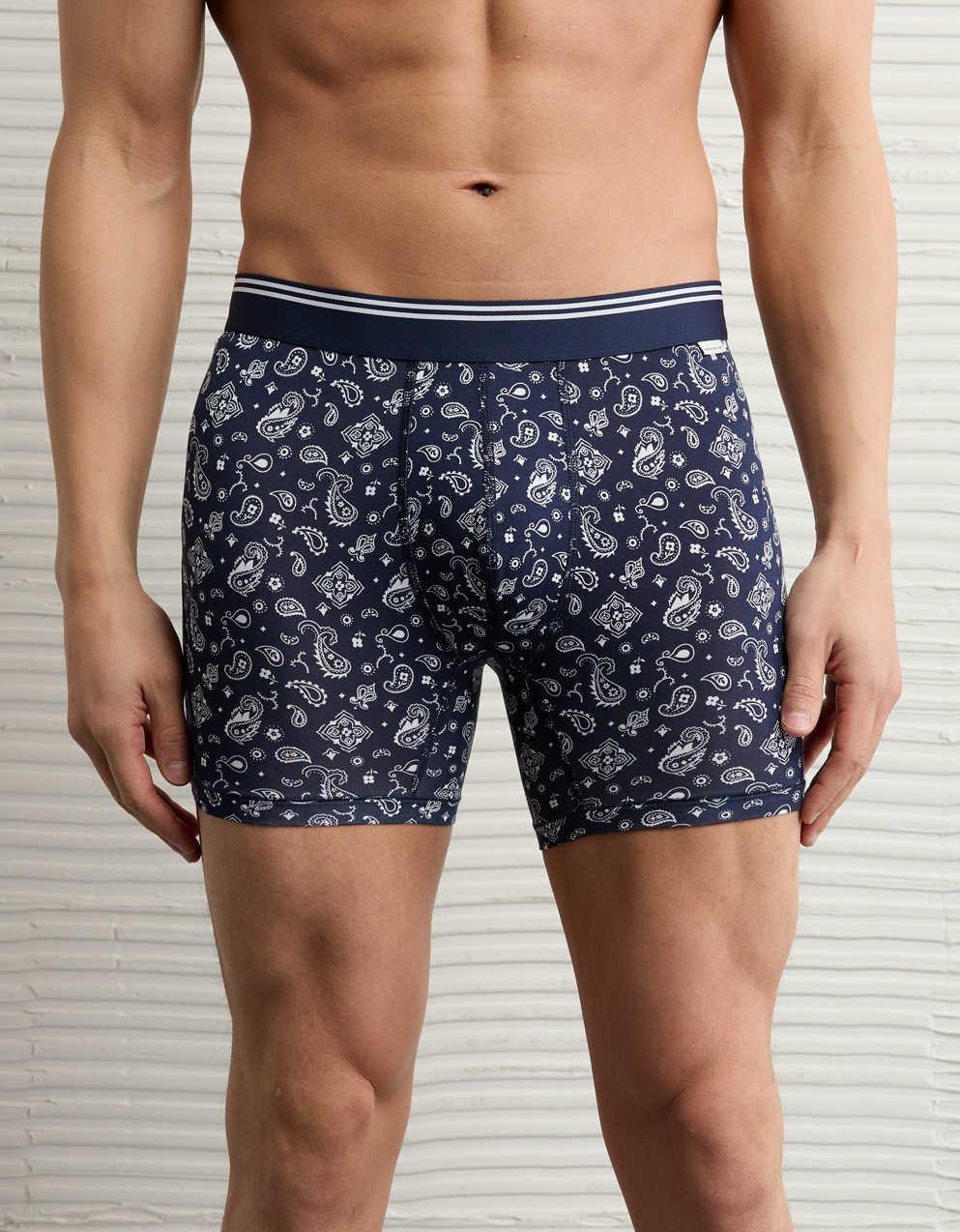 AEO Men's Paisley 4.5" Ultra Soft Boxer Brief