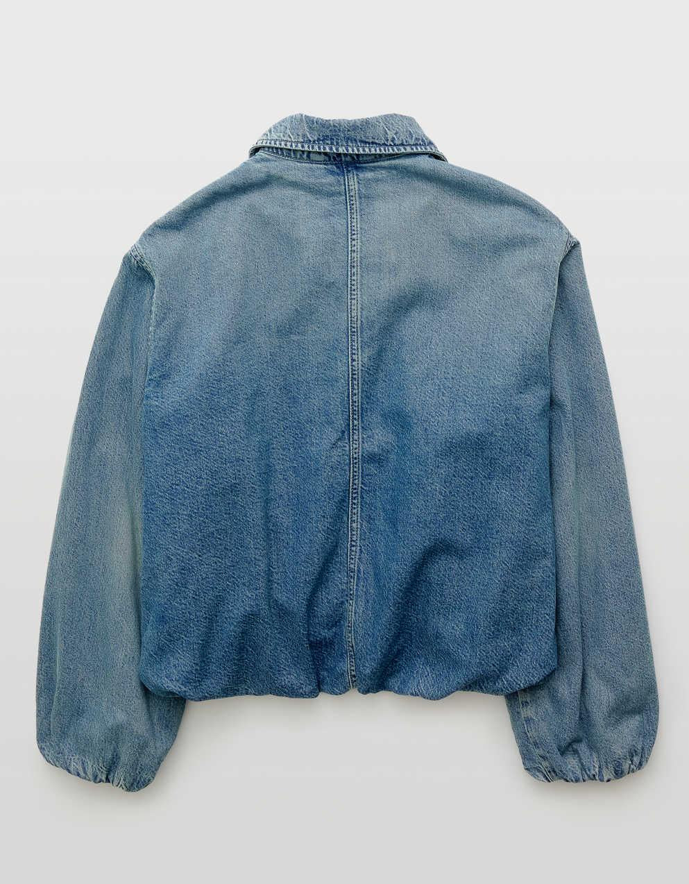 AE 牛仔泡泡Bomber夾克