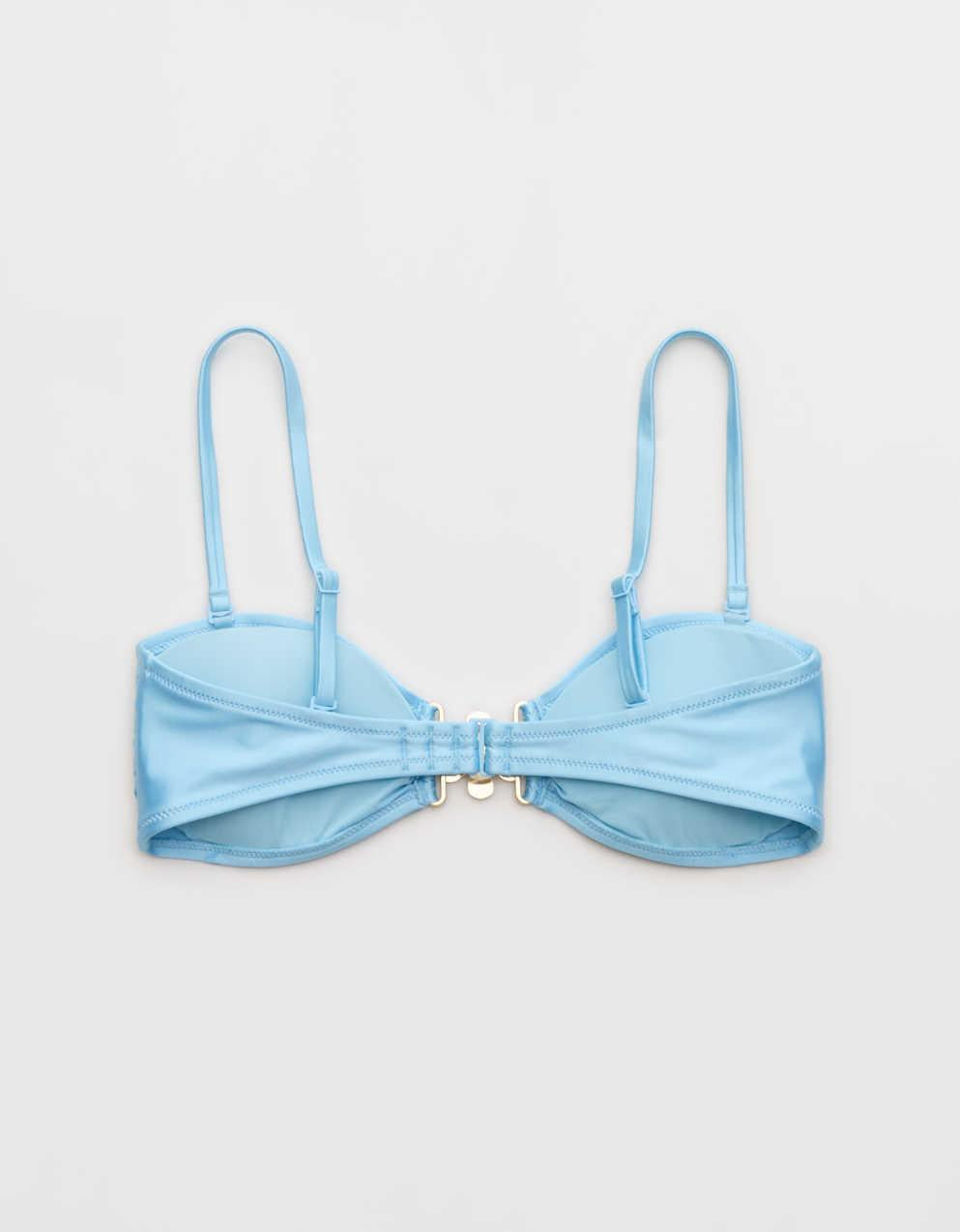 Aerie Floral Clasp Bandeau Bikini Top