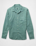 AE Standard Fit Linen-Blend Button-Up Shirt