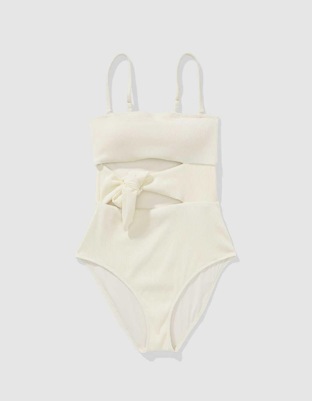 Aerie 羅紋包裹領帶一件式