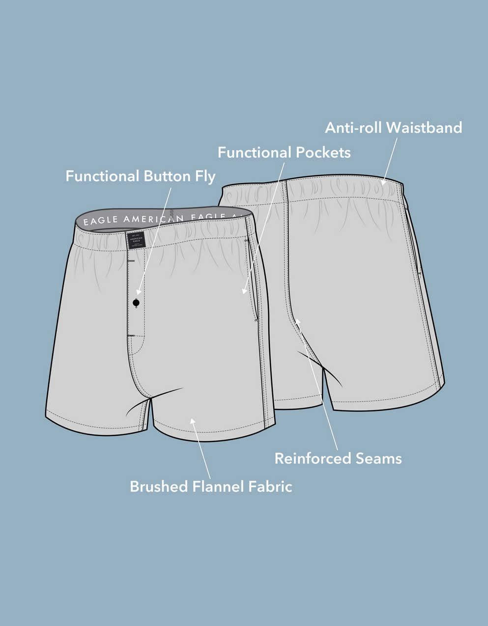 AEO Plaid Pocket Boxer Short