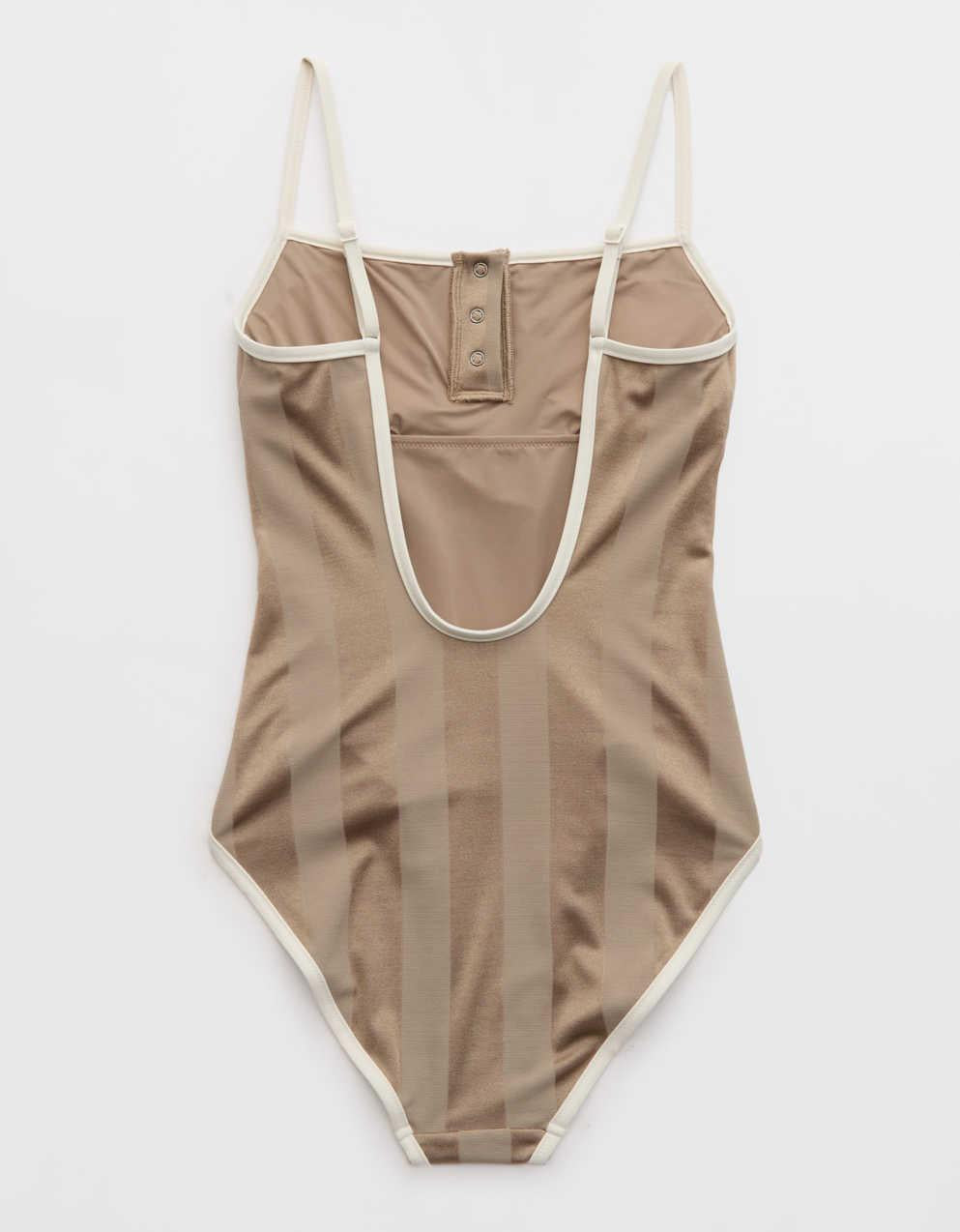 Aerie 前鈕扣連身泳衣