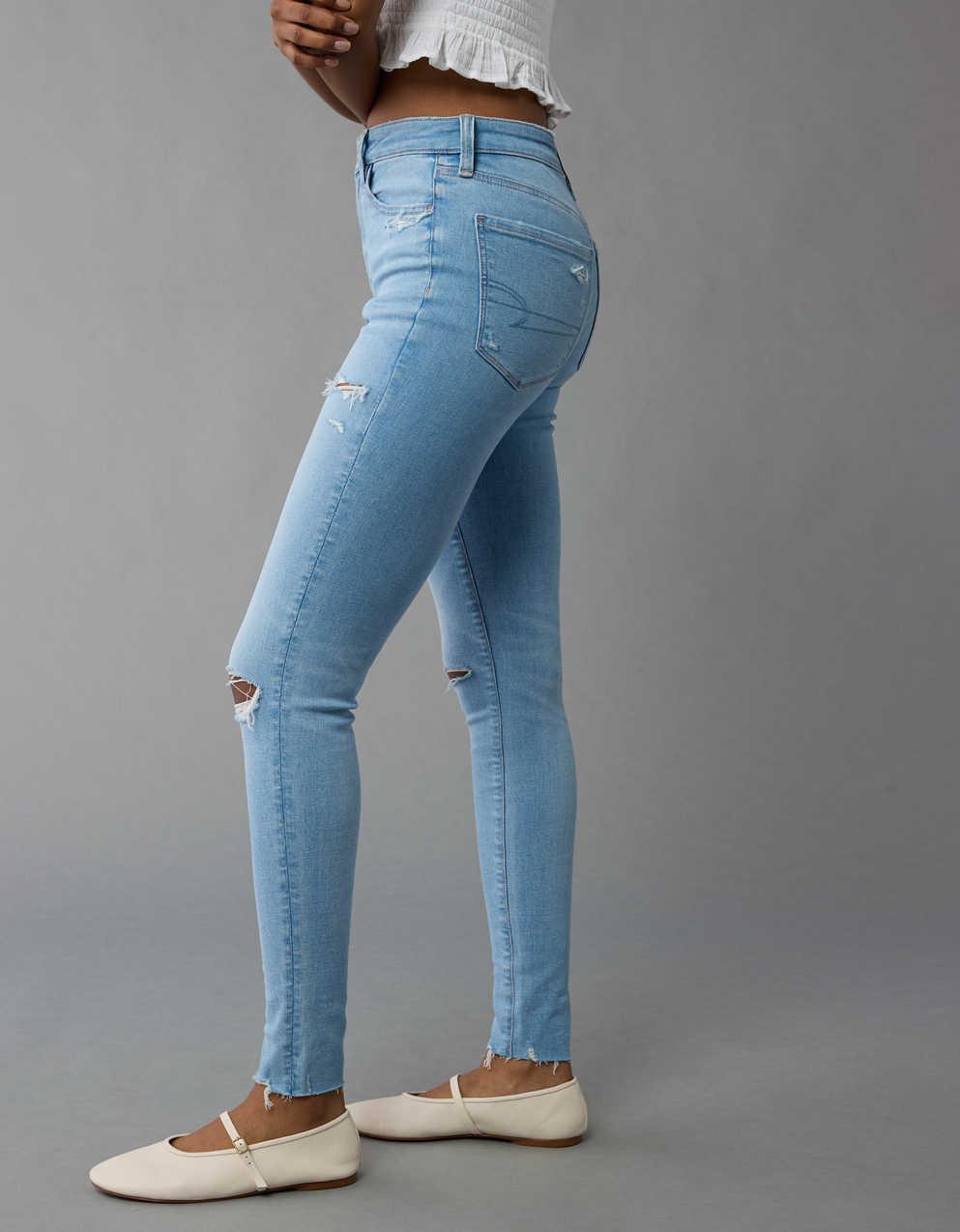 AE Super High-Waisted Ripped Jegging