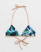 Aerie Reversible Metallic Binding Halter Triangle Bikini Top