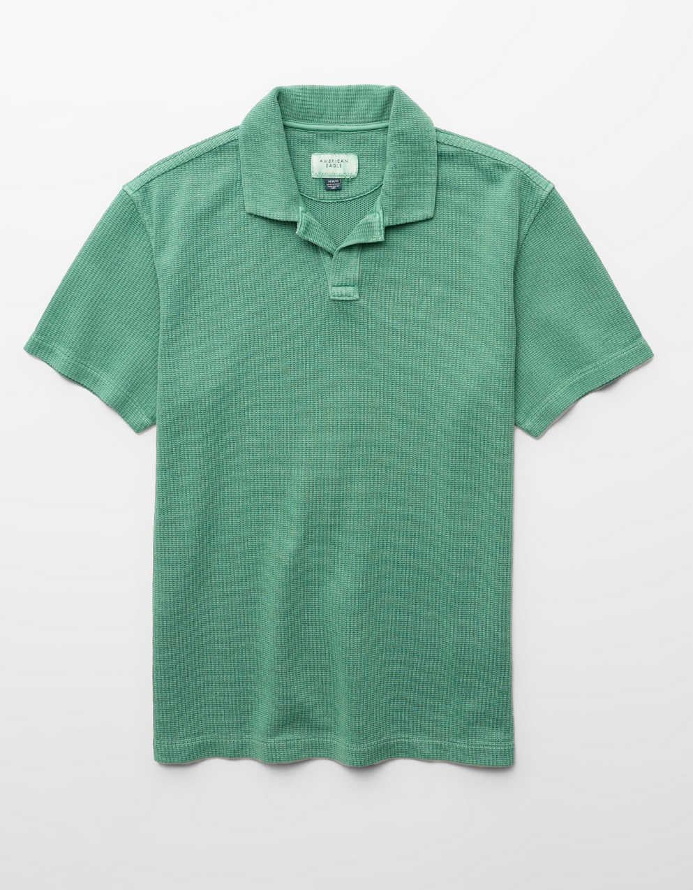 AE Standard Fit Johnny Collar Knit Polo Shirt