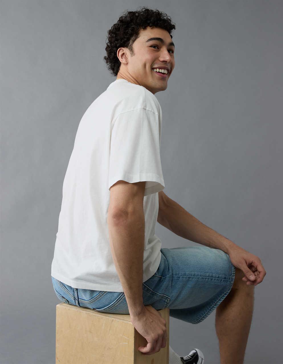 AE Boxy 亞麻混紡 T 恤