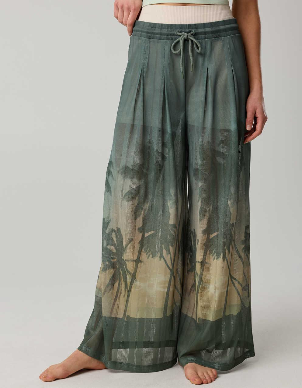 OFFLINE By Aerie Mesh Super Wide Leg Pant