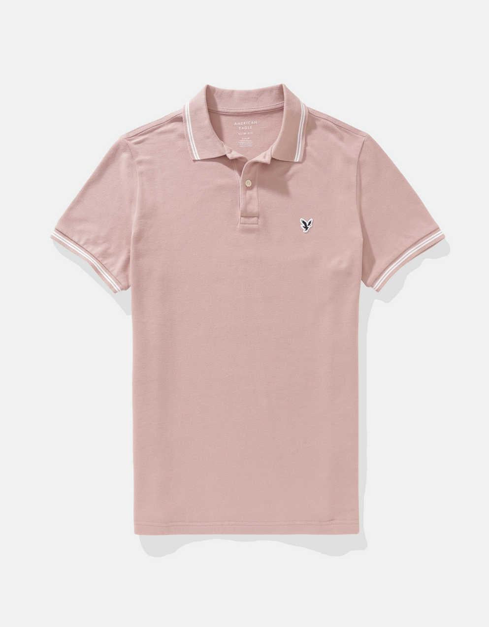 AE 修身 Tipped Flex Pique Polo襯衫