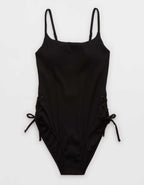 Aerie 羅紋長袖連身泳衣