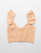 Aerie Cropped Seersucker Tank Top