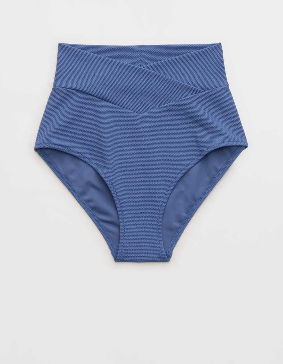 Aerie Pique High Waisted Full Coverage Bikini Bottom