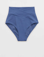 Aerie Pique High Waisted Full Coverage Bikini Bottom