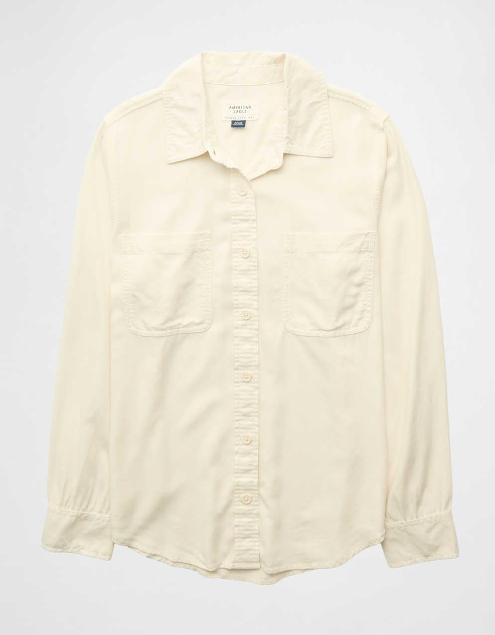 AE Bestie Long-Sleeve Button-Up Shirt