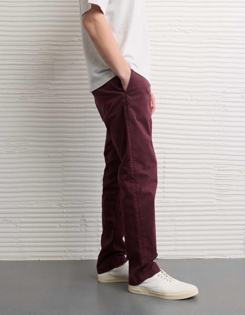AE Flex 休閒直筒卡其褲