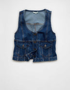AE Scoop Neck Denim Vest