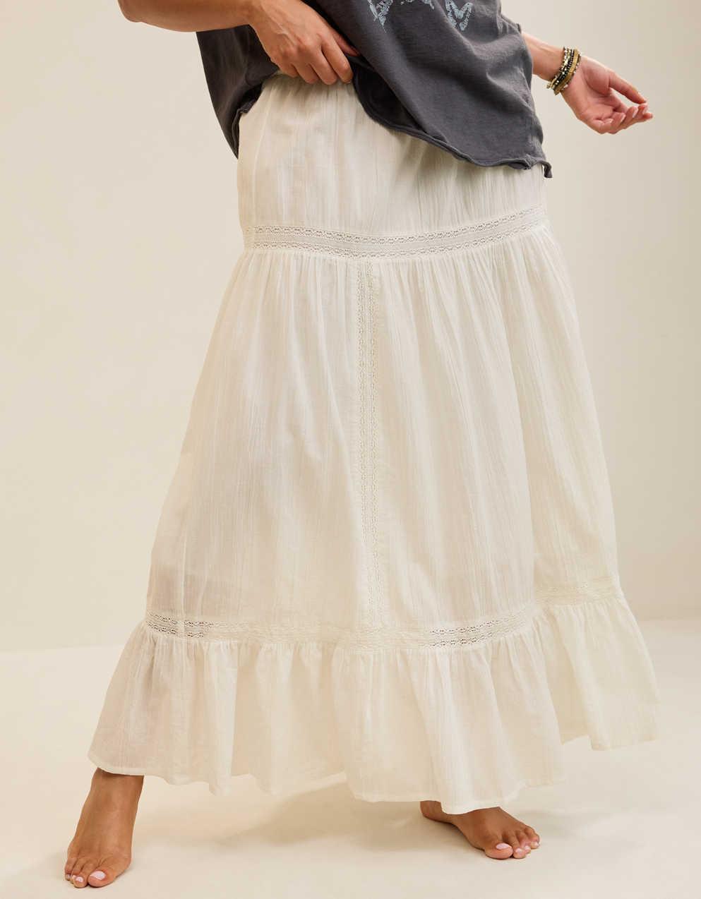 Aerie 蕾絲飾邊長裙