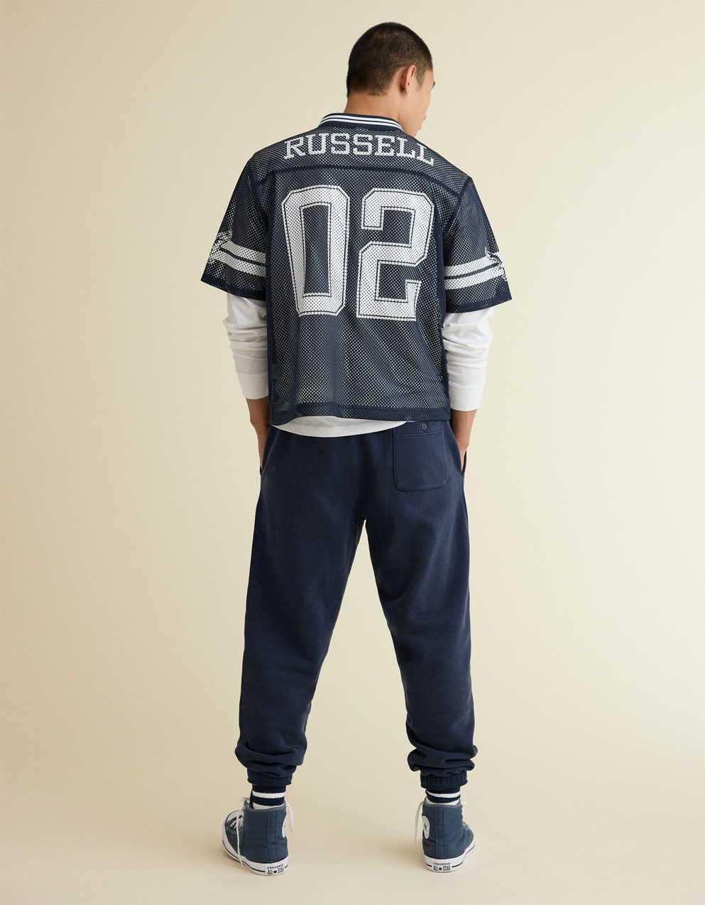 AE x Russell Athletic 圖案網布針織衫